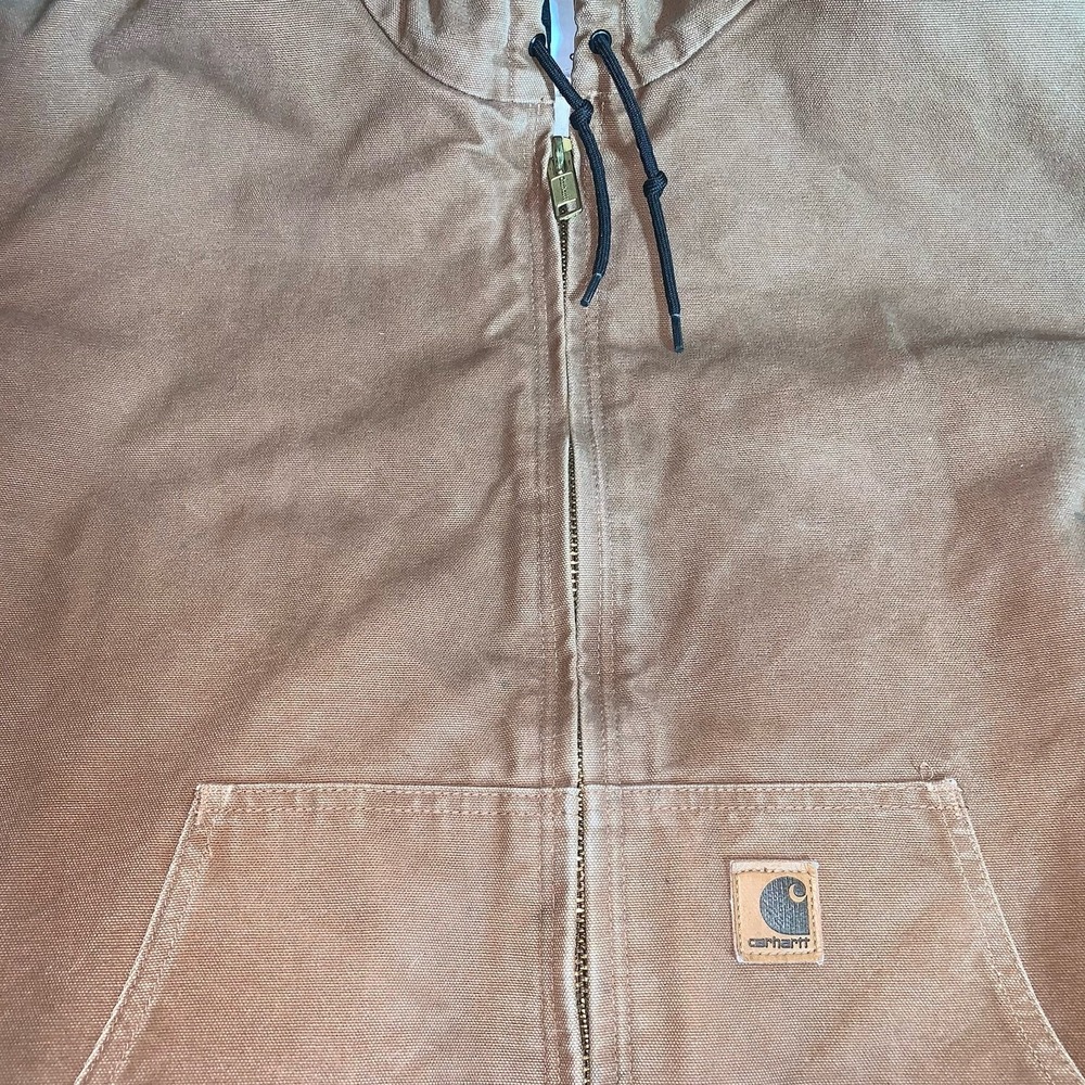 Vintage Carhartt Hooded Jacket J130‎ BRN Brown Size XL Nice Condition Light Wear - Picture 15 of 15